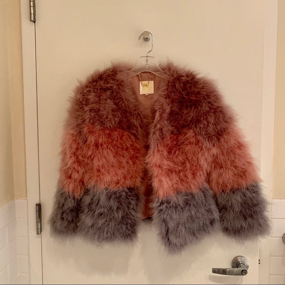 Pello Bello multi color feather jacket